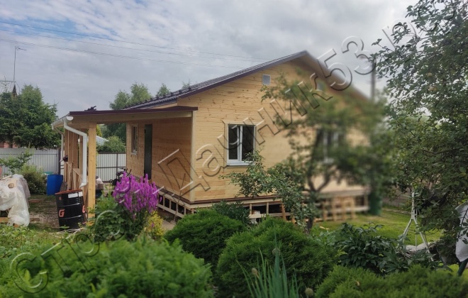 2 Каркасно-щитовой дом Д-150, 8х7м, 56 М², Московская область, Рузский район, СНТ «Томшина гора» (3)